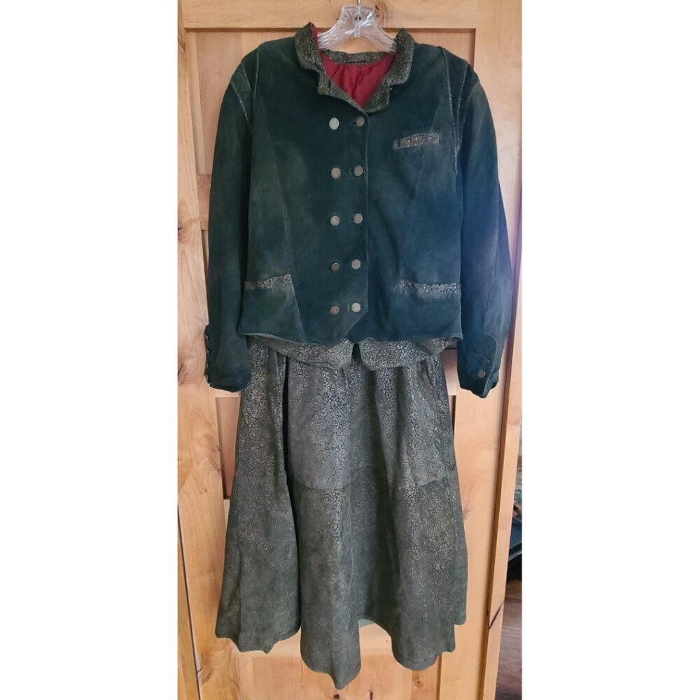 Vintage Zeiler Fritz Lichtenauer Traditional German Oktoberfest Suede Outfit‎ M